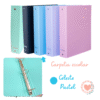 Carpeta Escolar 3x40 N*3 Tweeny Forrada Polipropileno Pastel Celeste
