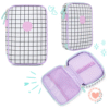 Organizador FW Candy Cuadrillé Blanco con Lila