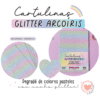 Cartulinas A4 Punto Cero Glitter Arcoiris