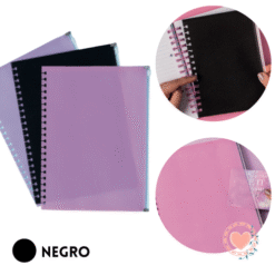 Sobre PVC Glitter A4 Negro Mi PC