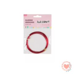 Alambre de Aluminio Metalizado 1mmx5mts Rojo