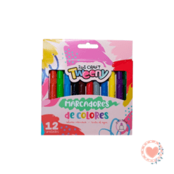 Marcadores Colores intensos al Agua x 12 Tweeny