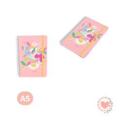 Cuaderno Espiral A5 Rayado 80 Hjs. Pink Woman Cod.115180