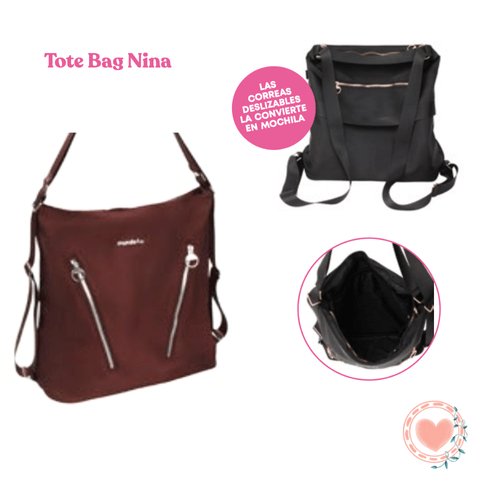 Tote Bag Nina Fw Rojo Vino Cod. 202221