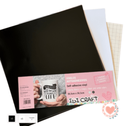 Vinilo Adhesivo 30x30 cm Color Negro y Blanco 10 Hjs. + Transfer