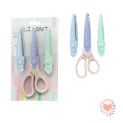 Tijera Artística 16,5 cm Ibi Craft Set x 3 Intercambiable