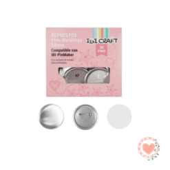 Repuesto Pins Metalicos 58 mm x 30 und.