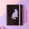 MI Cuaderno Base A5 Punto Cero T/D Rayado Gato Plateado