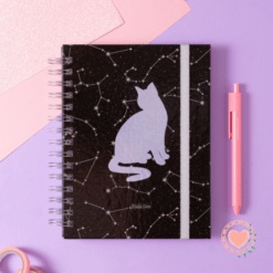 MI Cuaderno Base A5 Punto Cero T/D Rayado Gato Plateado