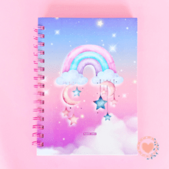 Cuaderno A5 Rainbow Pastel Punto Cero Estrellas