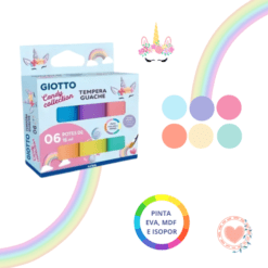 Temperas Giotto x 6 Colores Candy Pasteles