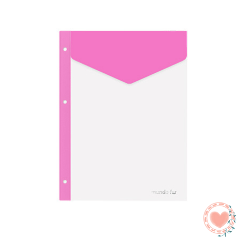 Sobre c/Abrojo FW p/Carpeta Escolar Pastel Rosa Chicle