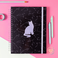 MI Cuaderno Base A4 Punto Cero T/D Rayado Gato Plateado