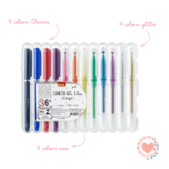 Bolígrafo Gel ColorFul 1.0mm - Valija X12 - BRW