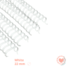 Espirales Ring Wire 7/8" 22 mm A4 Blanco cod.128280