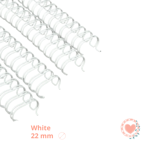 Espirales Ring Wire 7/8" 22 mm A4 Blanco cod.128280