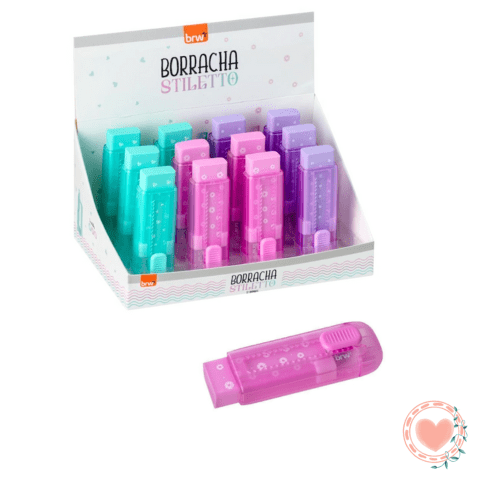 Goma de Borrar Stiletto Retráctil Rosa Brw