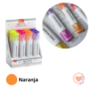 Resaltadores Doble Punta Neón Clean Tip Naranja Brw