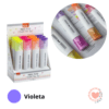 Resaltadores Doble Punta Neón Clean Tip Violeta Brw