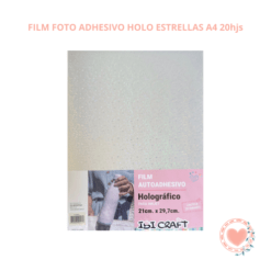 Film Autoadhesivo Holografico Estrellas Para Inkjet Ibi Craft x 20 Hojas