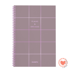 Cuaderno A4 Rayado FW Semirrigido Neo Pink Grid