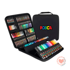 Estuche uni POSCA Marcador PC-5M PC-3M PC-8K PC-7M x 46 Unidades