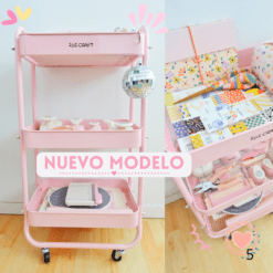 Carro Organizador Movil Rosa Ibi Craft Nuevo Modelo