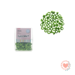 Ojalillos Aluminio Ibi Craft Eyelet 50pcs Verde Manzana cod.650556