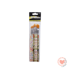 Set de Pinceles Ibi Craft Sintetico Chato y Redondo Cod. 680003