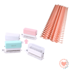 Perforadora Smart Click Rosa +6 Espirales Rosa
