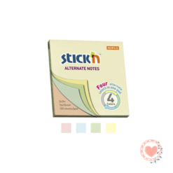 notas Adhesivas Stickn Hopax Con 100 Taco Pastel 76x76mm Cod. 21821