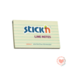 Notas Adhesivas Stickn Hopax Con 100 Taco Amarillo Rayas 76x127mm Cod. 21055