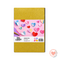 Goma Eva Glitter 5 Colores 10 Hojas A4 x 2mm Cod. 250720