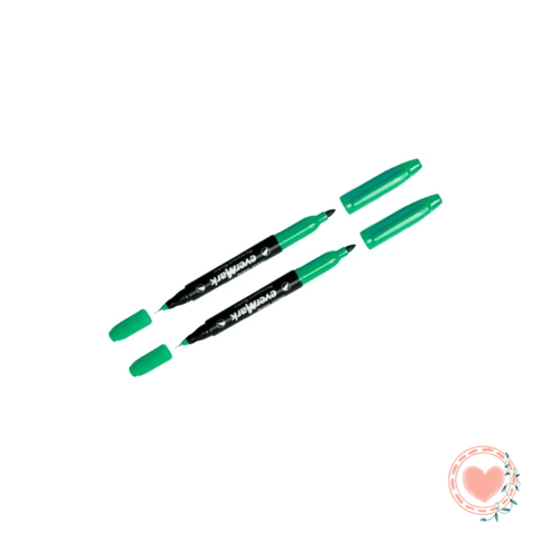Marcador Indeleble IbiCraft Dos Puntas Verde