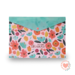Sobre Plastico Ibi Craft Oficio c/Broche Flowers Cod.076923